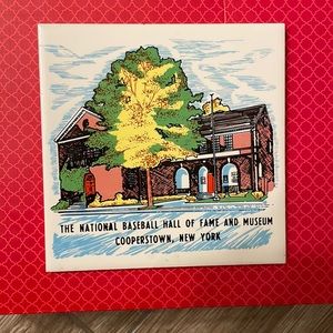 Vintage The National Baseball Hall of Fame and Museum New York Hot plate
